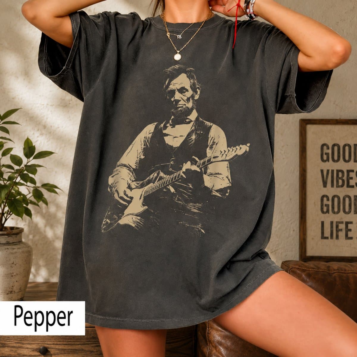 American Guitar Icon Comfort Colors® Shirt, Vintage Music Lover Tee, Retro Rock Inspired Graphic Tee