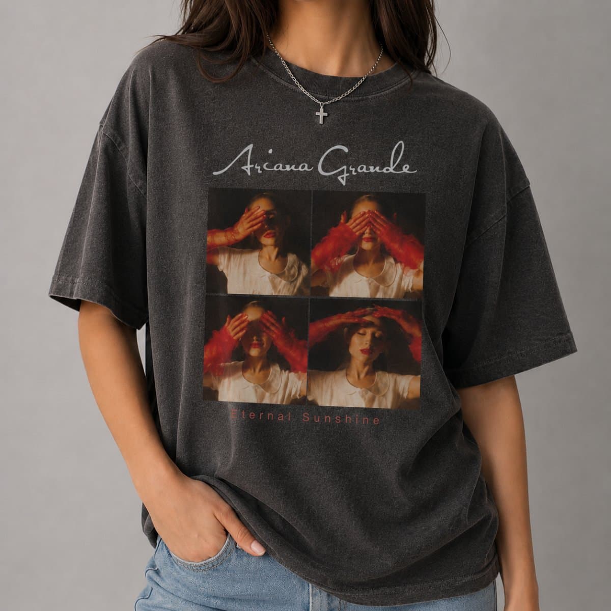 Ariana Grande Eternal Sunshine Vintage Shirt, Retro Pop Music Graphic Tee, Oversized Washed Unisex Fan T-Shirt